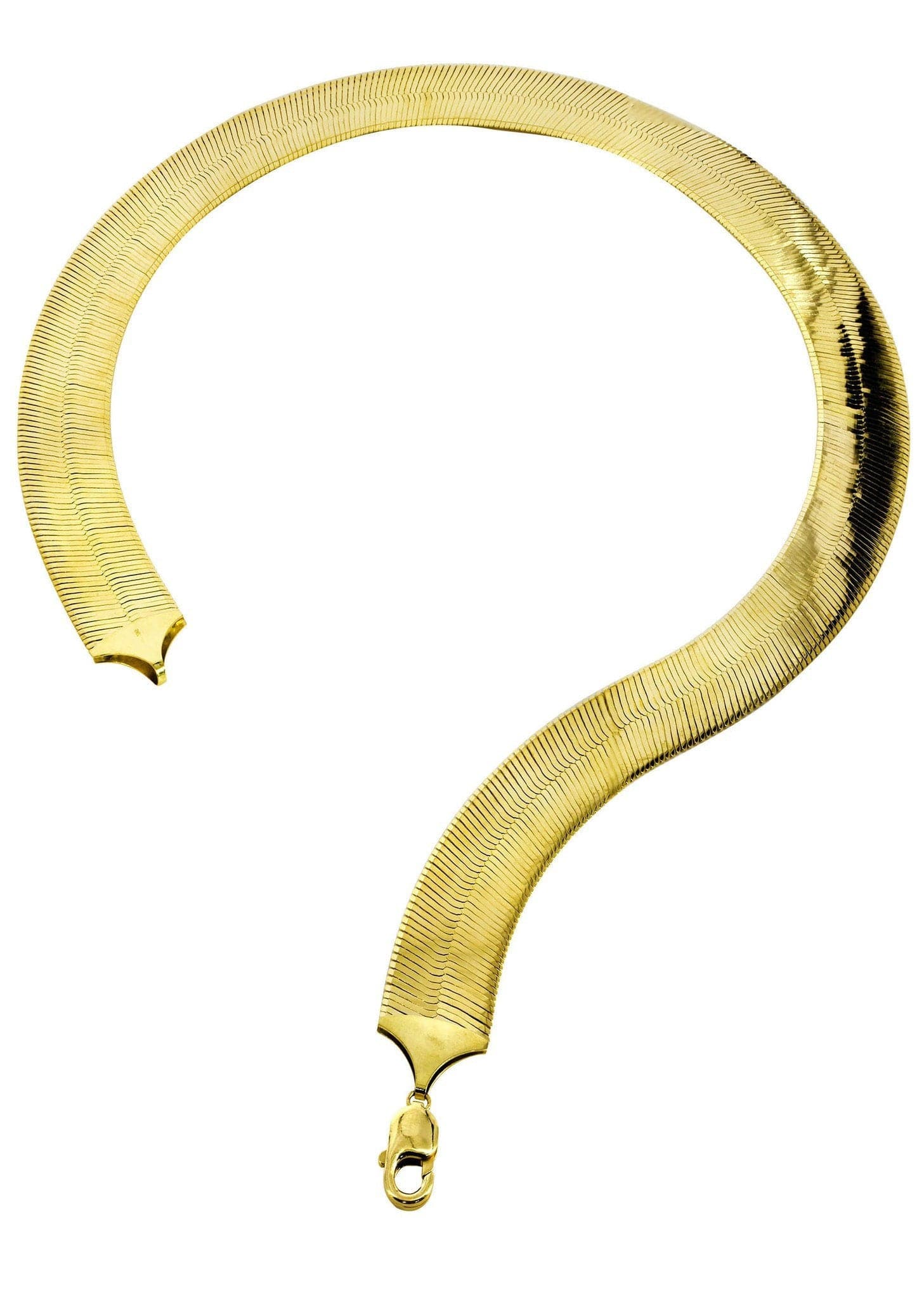 Gold Chain - Womens Herringbone Chain 10K Gold - Image 2