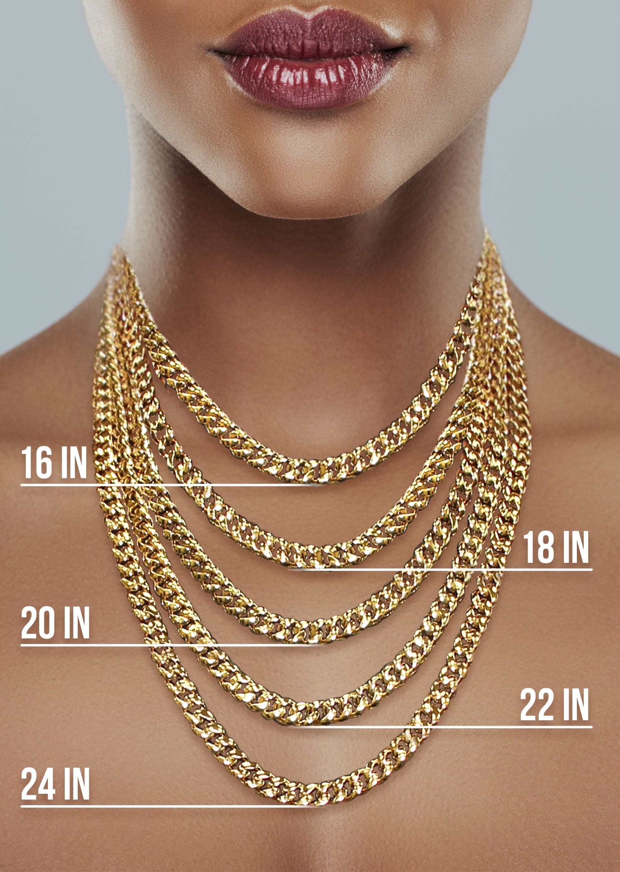 Gold Chain - Womens Semi Solid Miami Cuban Link Chain 10K Gold - Image 6