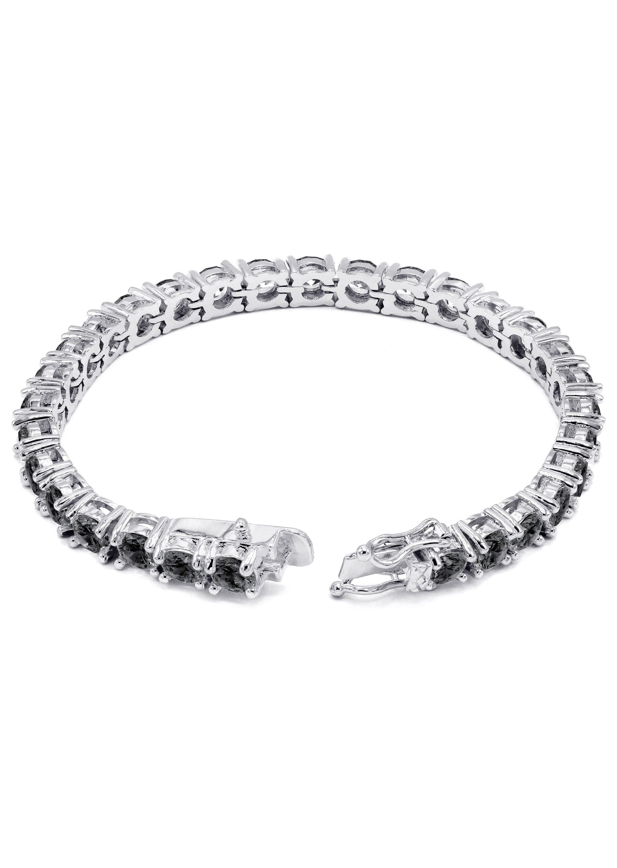Womens Black Diamond Tennis Bracelet - Image 3
