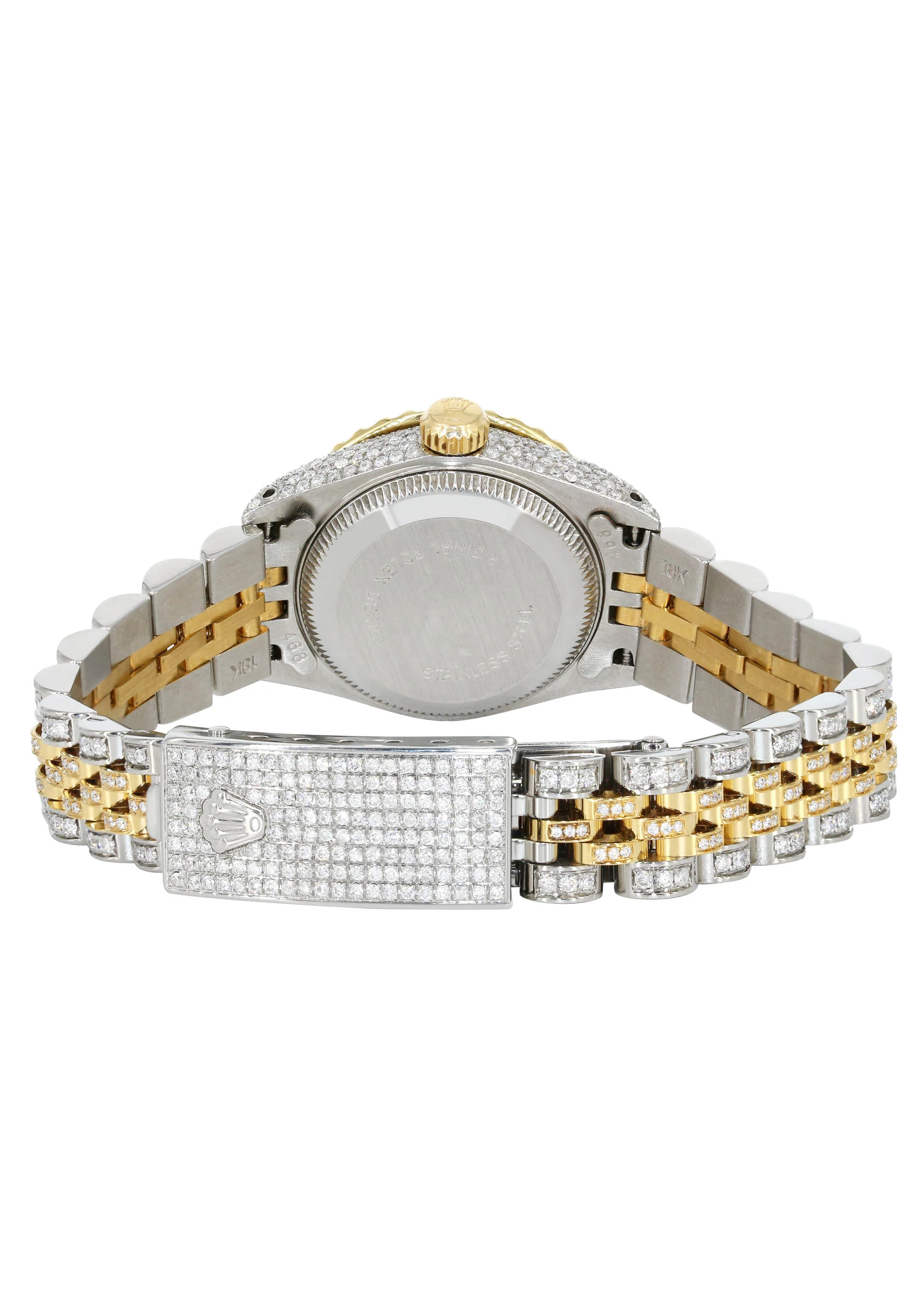 Womens Diamond Gold Rolex Watch | 26Mm | Royal Blue Dial | Jubilee Band - Image 4