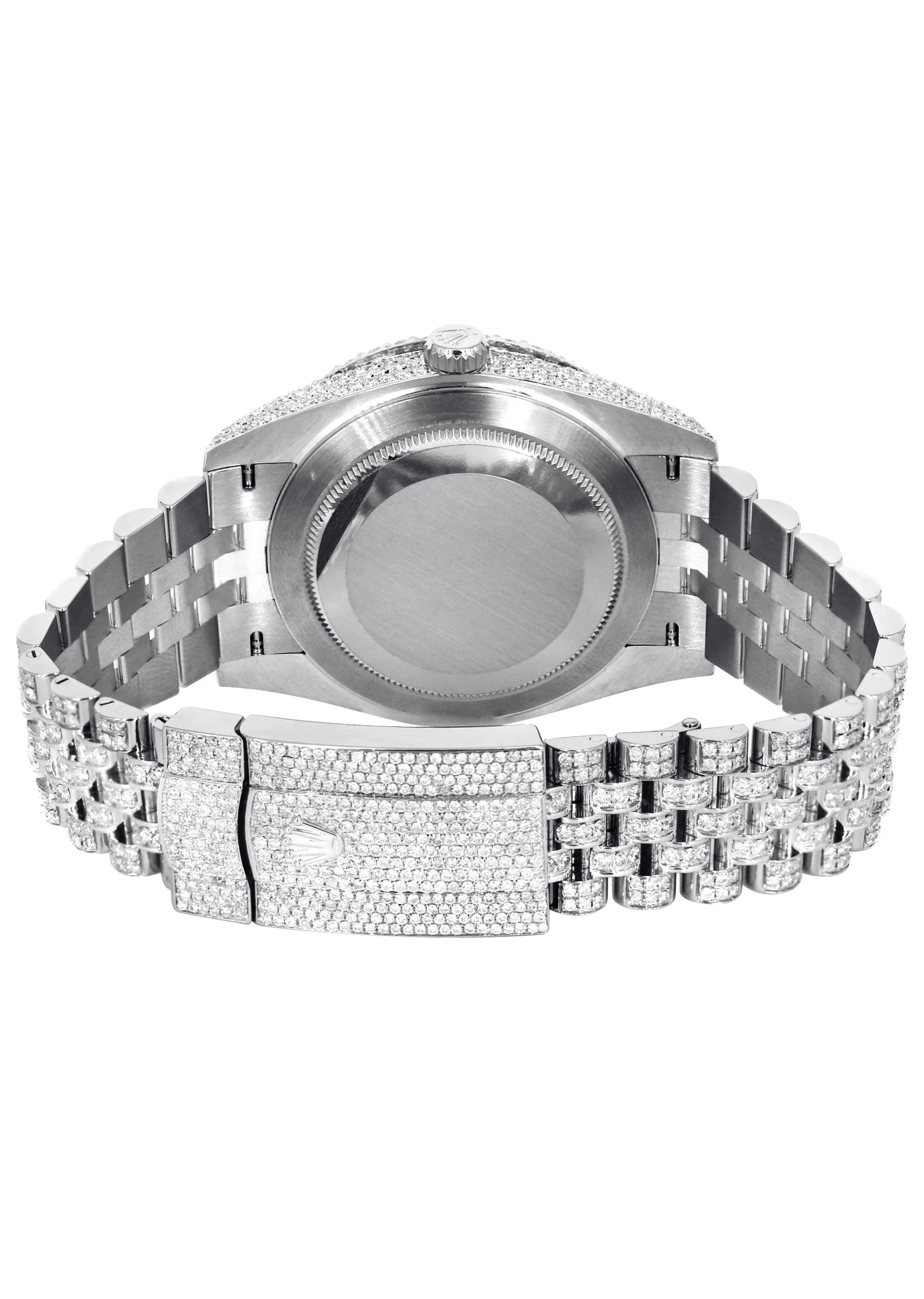 Womens Diamond Iced Out Rolex Datejust 41 | 25 Carats Of Diamonds | Abalone Mother Of Pearl Dial | Two Row | Jubilee Band - Image 3