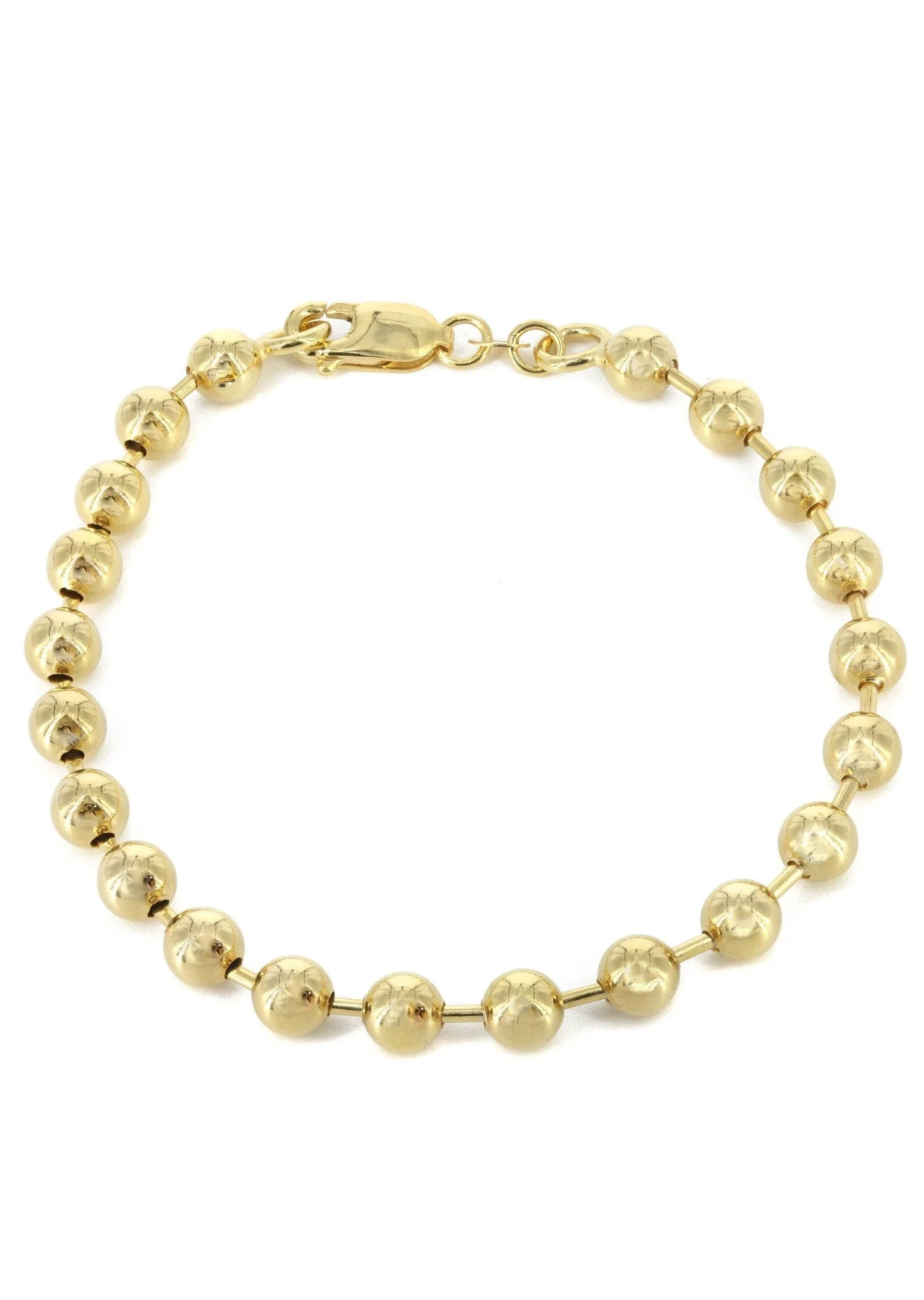 Womens Dog Tag Bracelet 10K/14K Yellow Gold