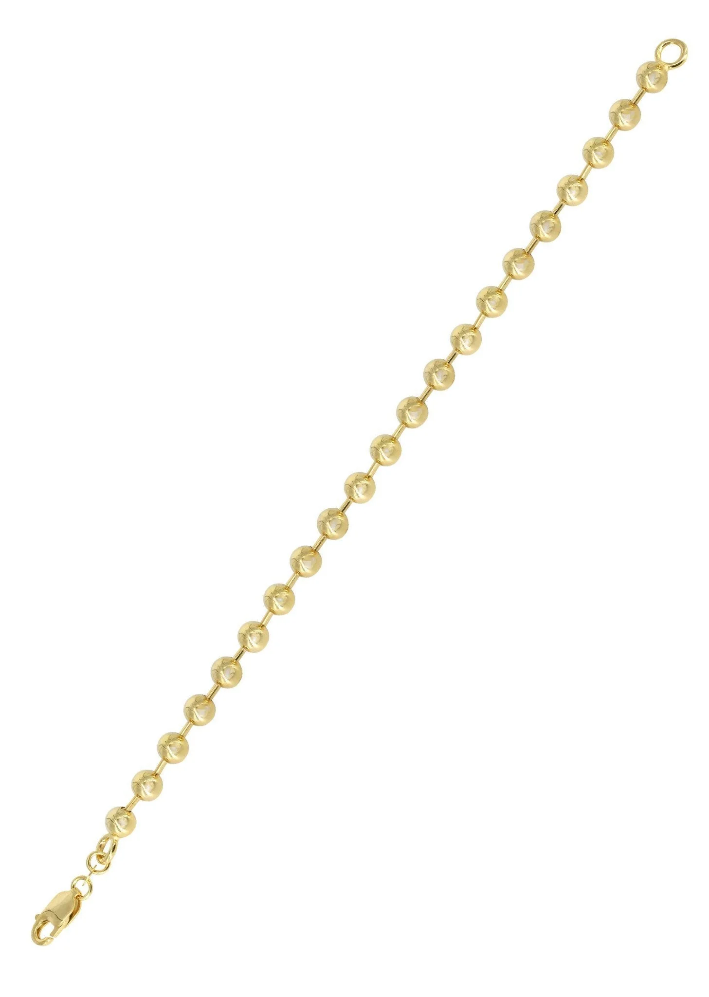 Womens Dog Tag Bracelet 10K/14K Yellow Gold - Image 3