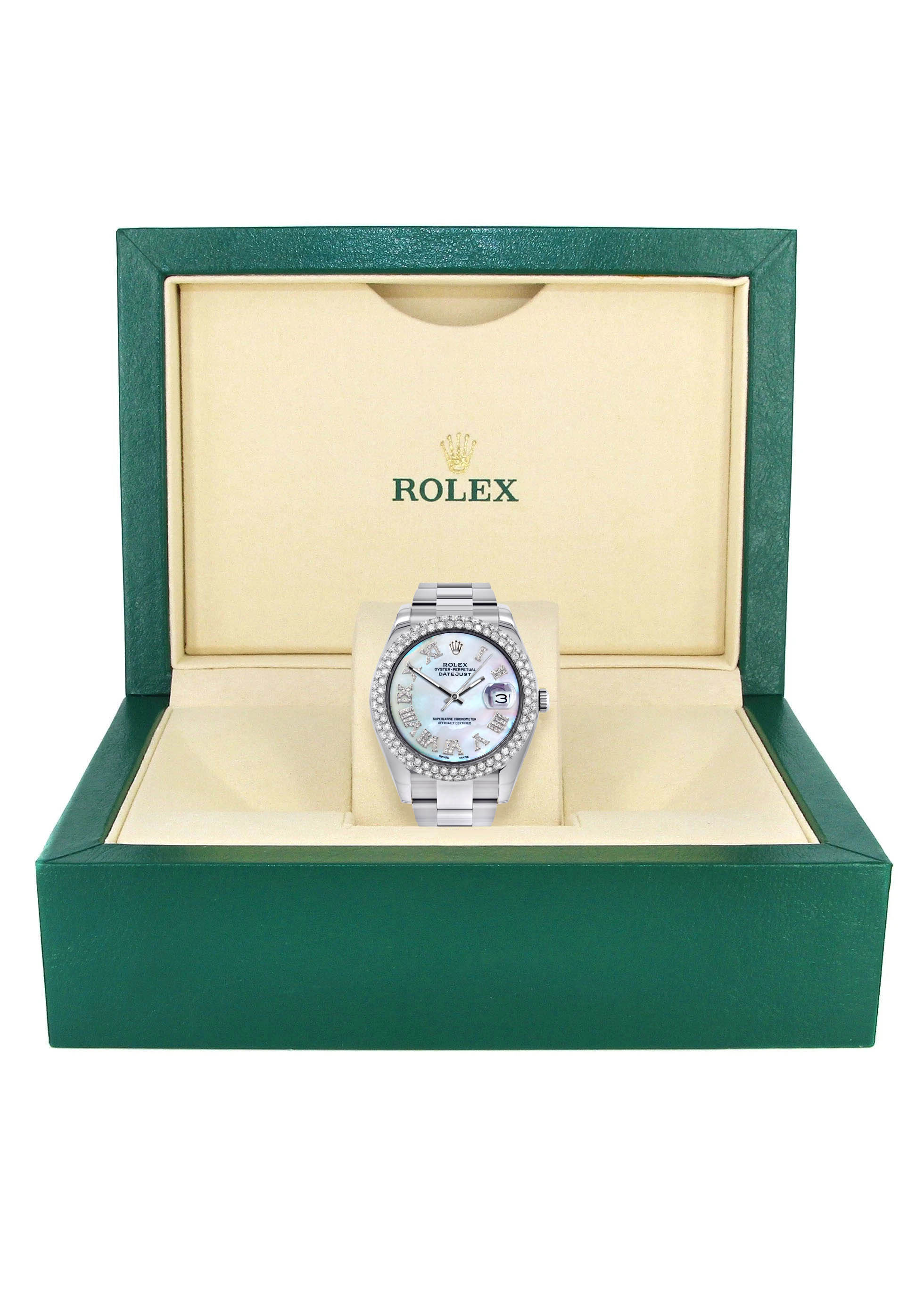 Womens Rolex Datejust II Watch | 41 MM | Mother of Pearl Roman Numeral Dial | Two Row | Oyster Band - Image 3