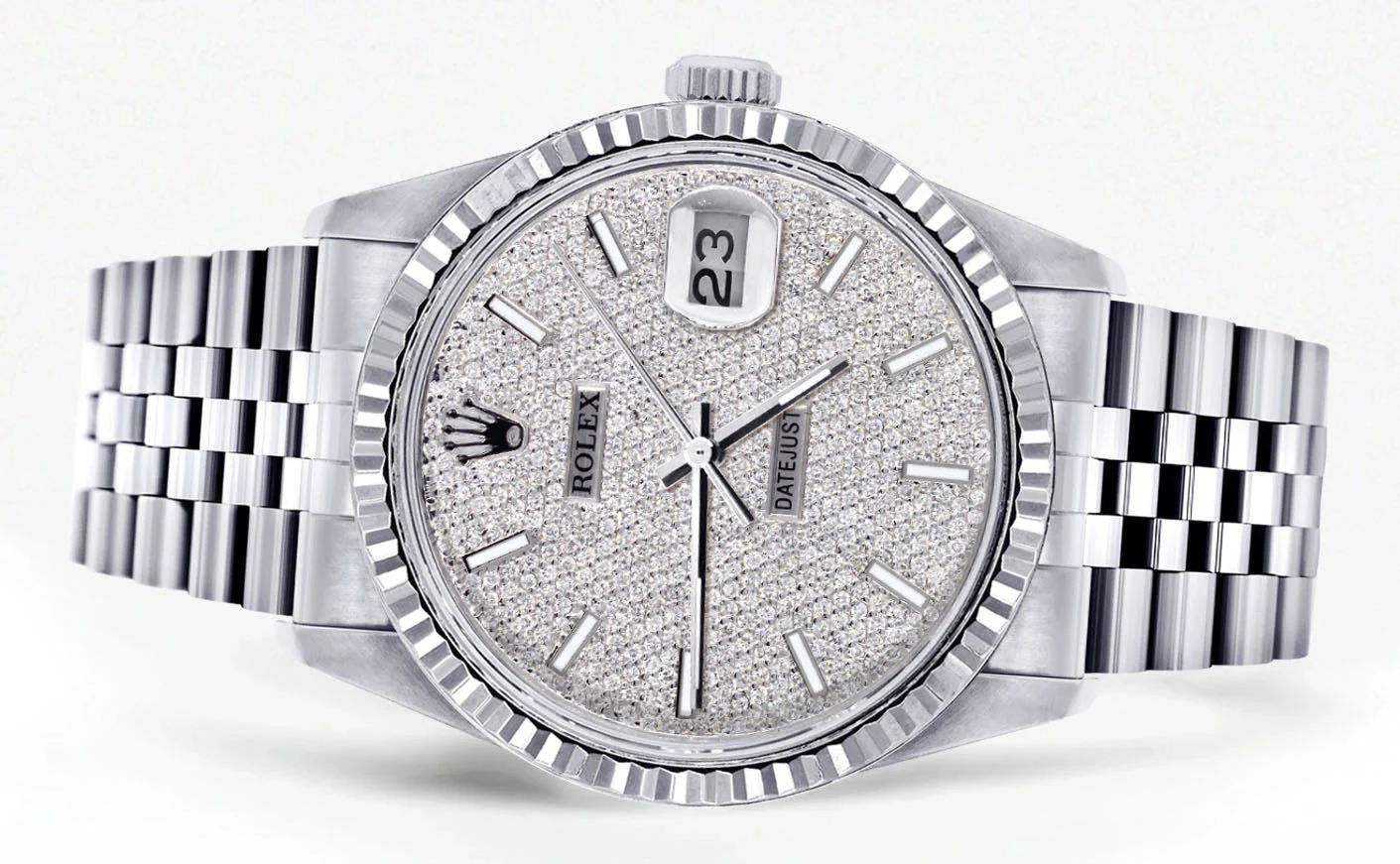 Womens Rolex Datejust Watch 16200 | Fluted Bezel | 36Mm | Diamond Dial | Fluted Bezel | Jubilee Band - Image 2