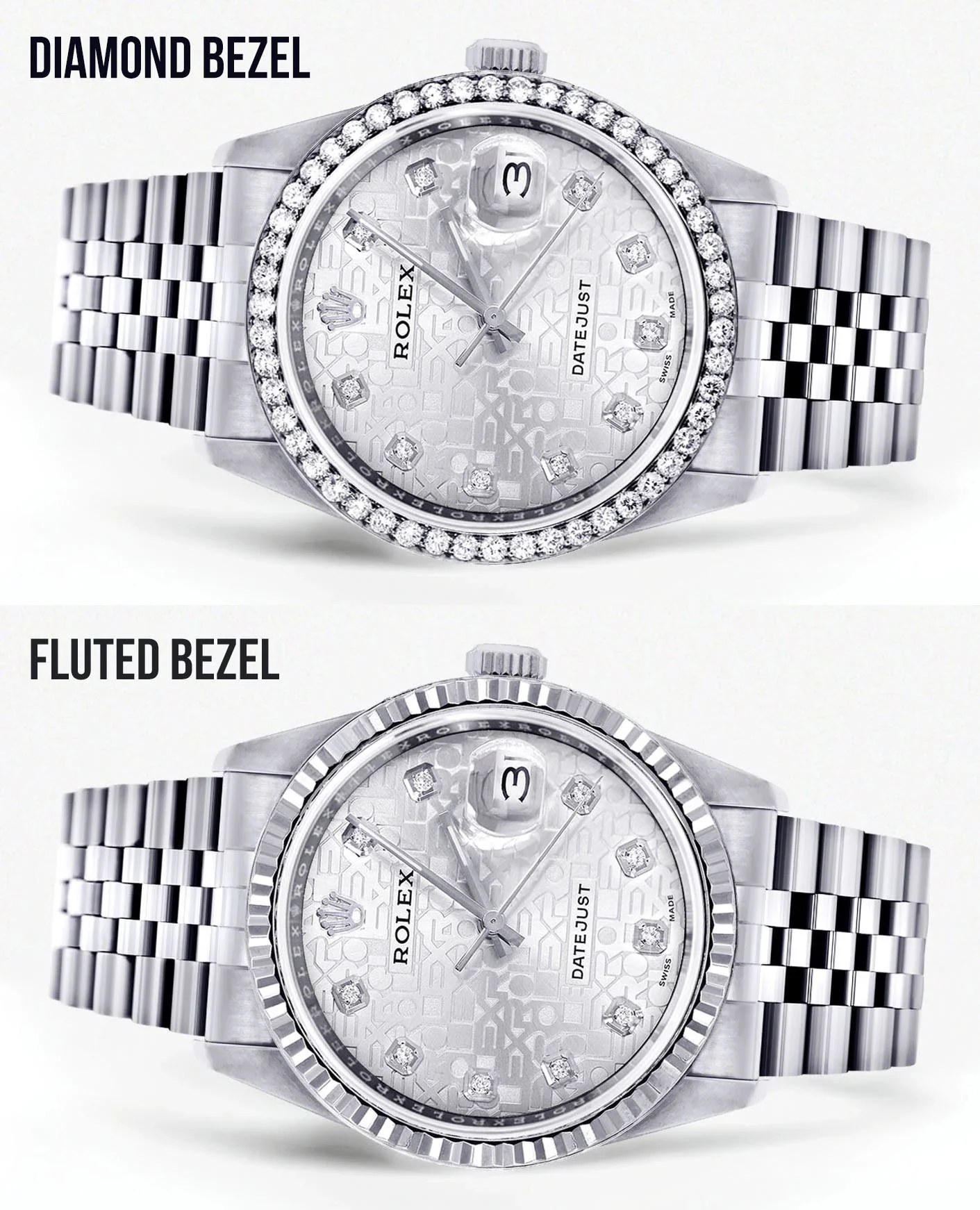 Womens Rolex Datejust Watch 16200 | 36Mm | Diamond Rolex Textured Roman Numeral Dial | Jubilee Band - Image 2