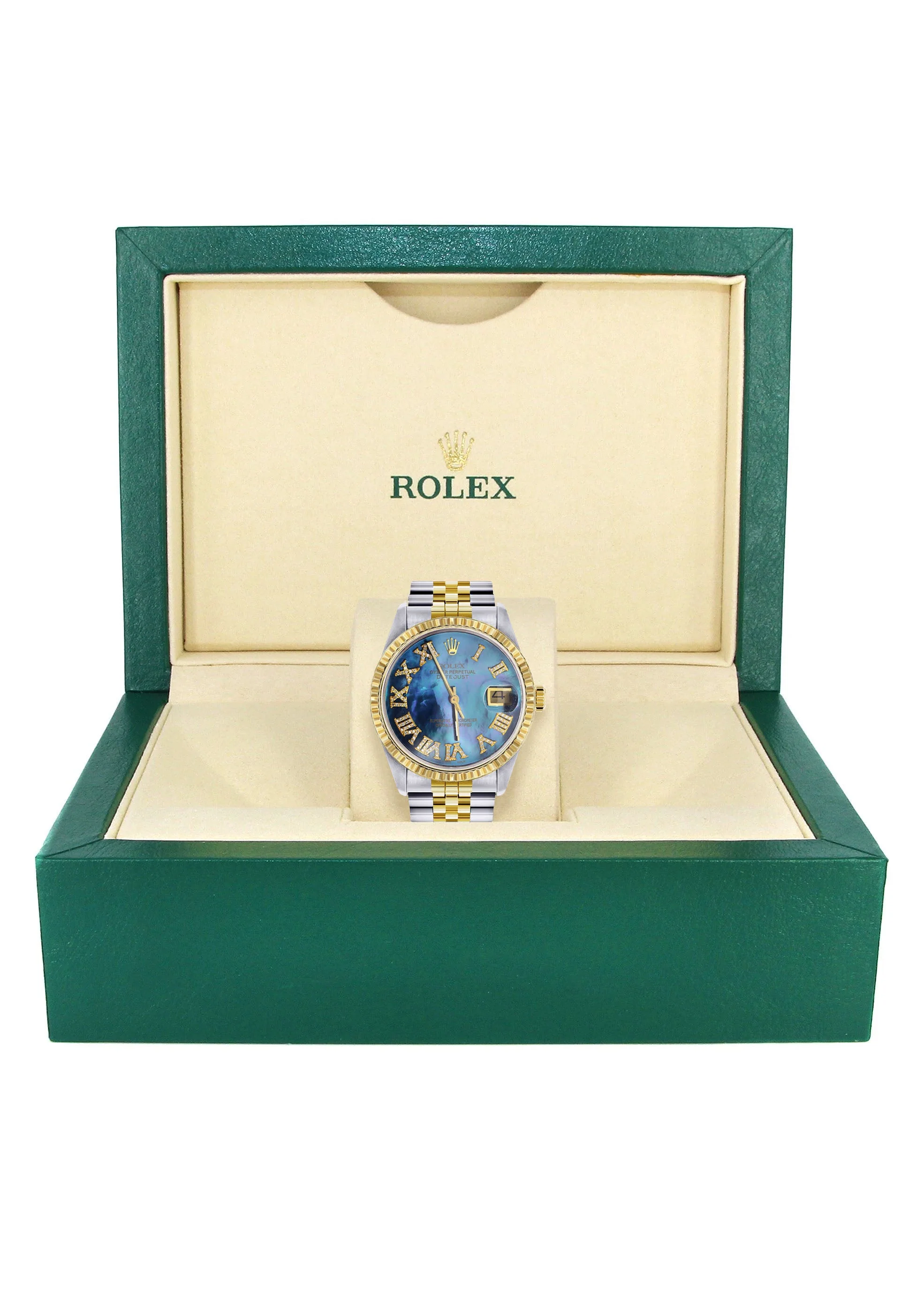 Womens Rolex Datejust Watch 16233 Two Tone | 36Mm | Blue Mother of Pearl Dial | Fluted Bezel | Jubilee Band - Image 5