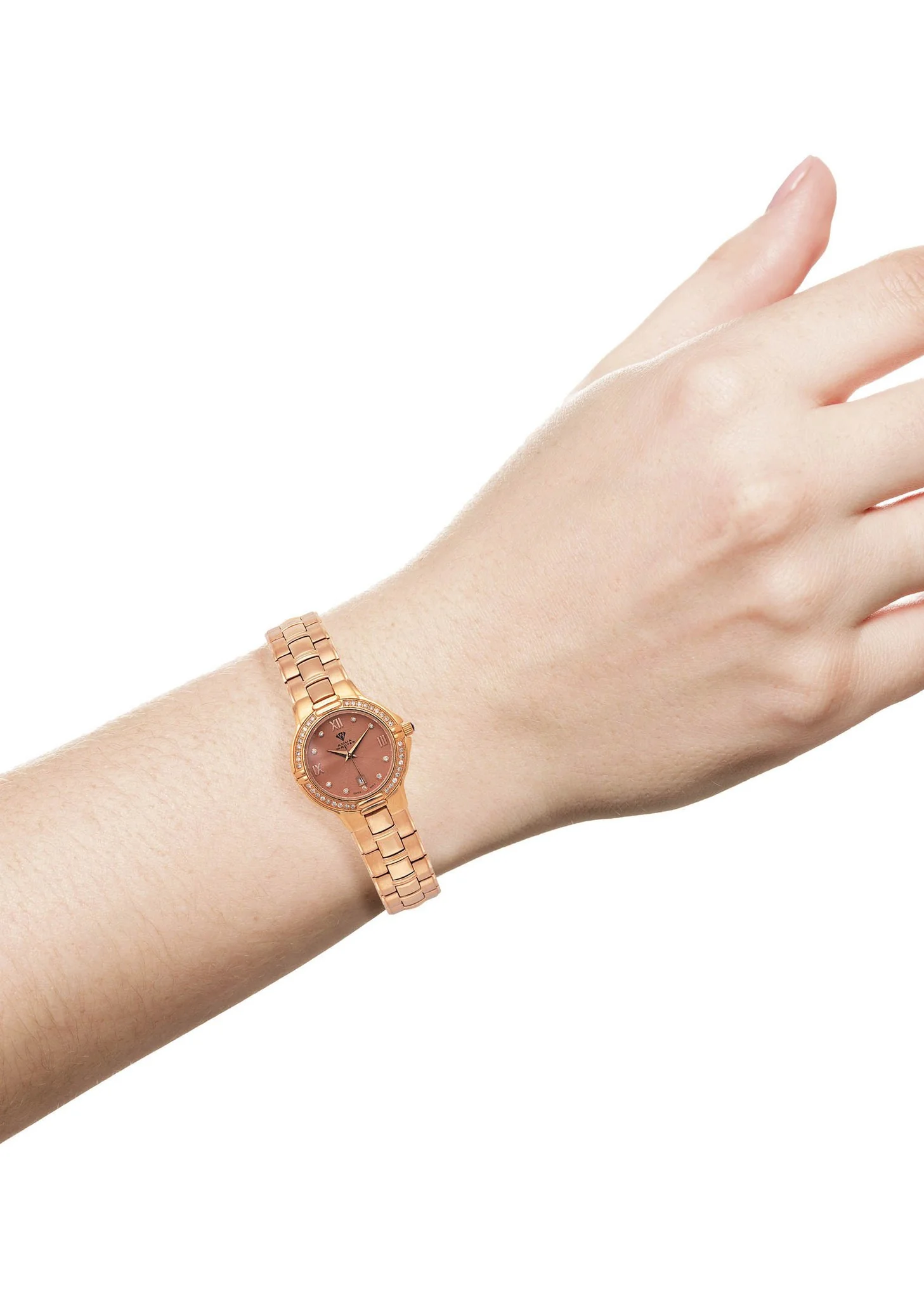 Womens Rose Gold Tone Diamond Watch | Appx 0.62 Carats - Image 4