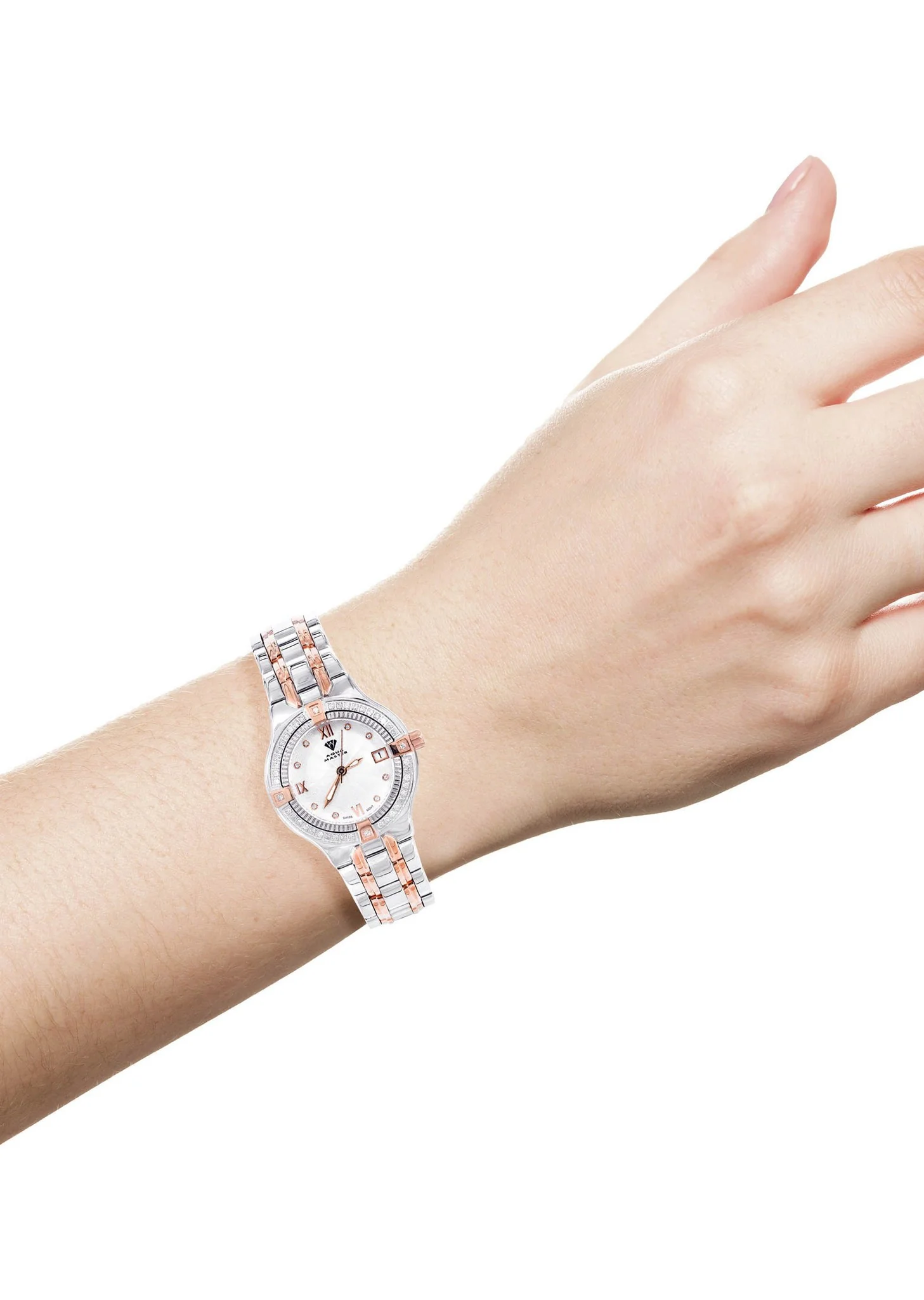 Womens Rose Gold Tone Diamond Watch | Appx 0.64 Carats - Image 4