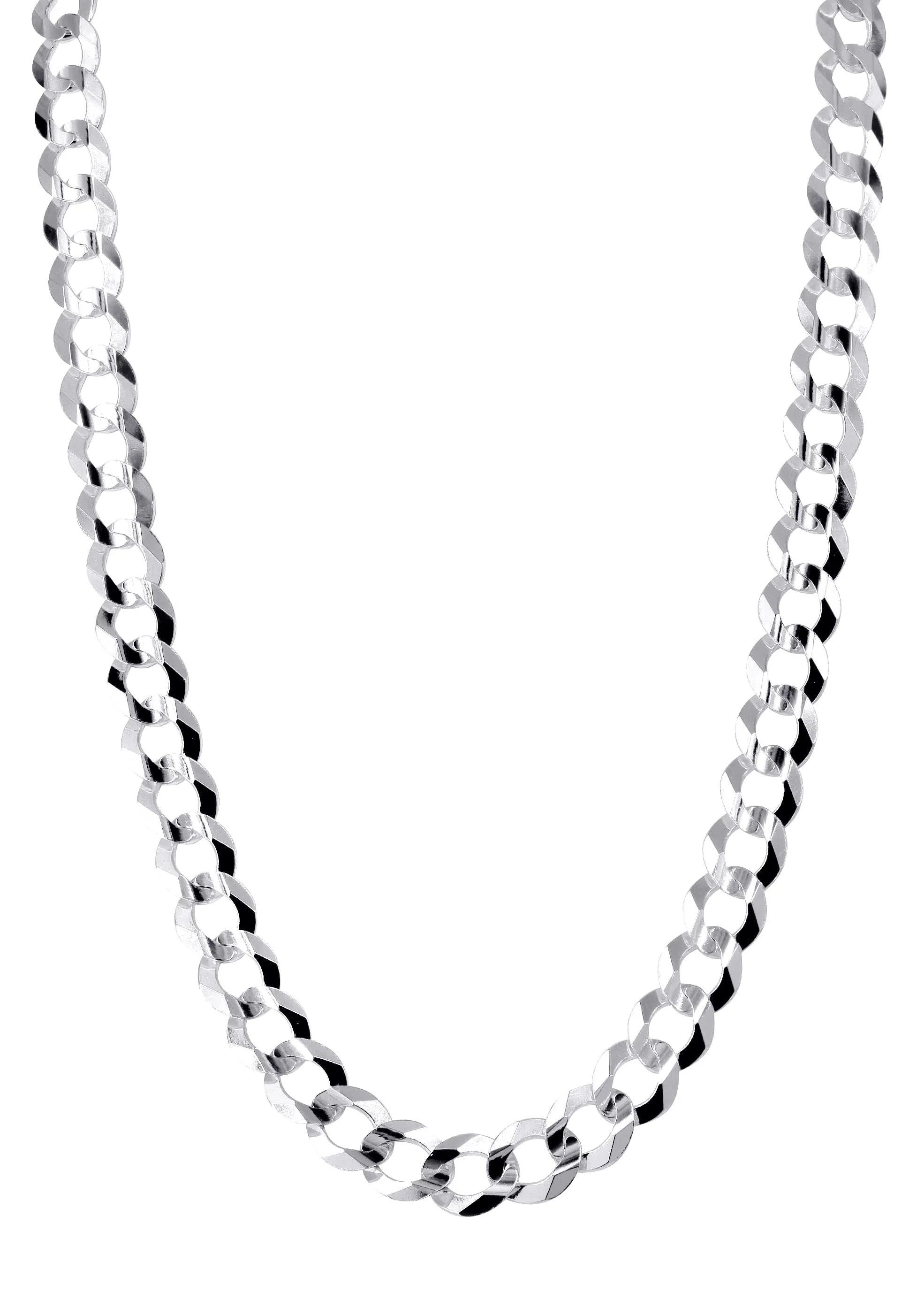 Womens White Gold Chain - Solid Cuban Link 10K/14K Gold - Image 3