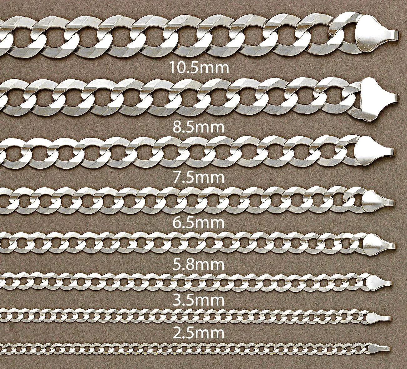 Womens White Gold Chain - Solid Cuban Link 10K/14K Gold - Image 6