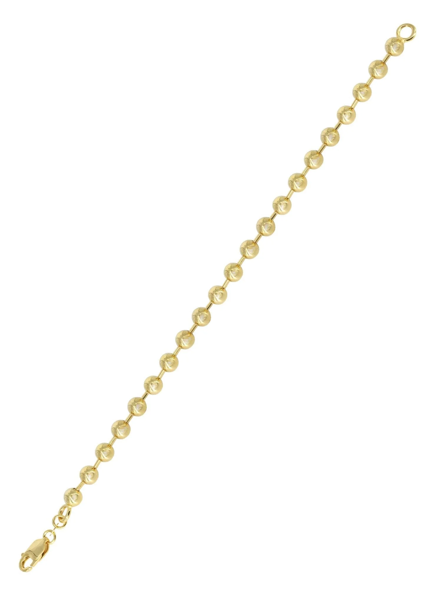 Mens Dog Tag Bracelet 10K Yellow Gold - Image 3