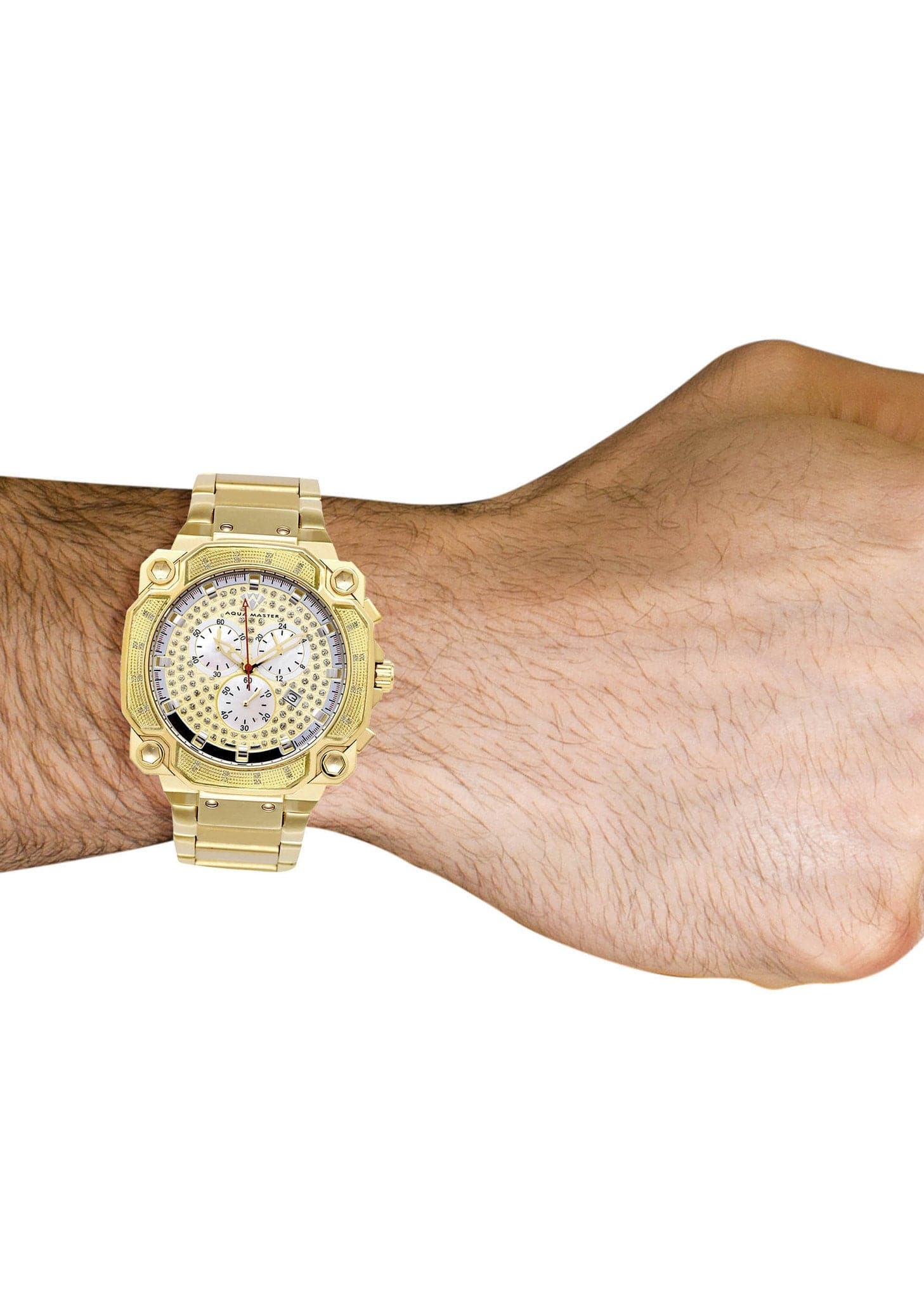 Mens Yellow Gold Tone Diamond Watch | Appx. 0.32 Carats - Image 4