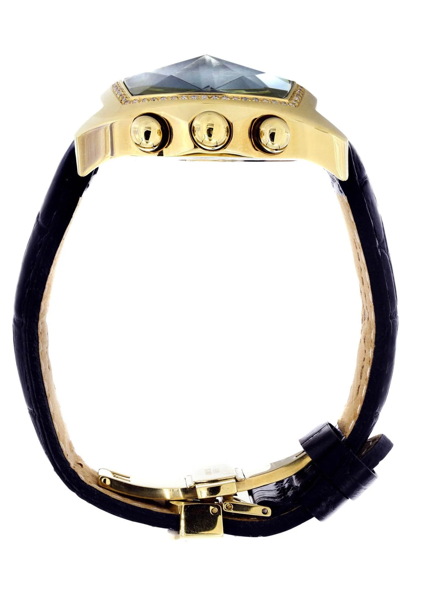 Mens Yellow Gold Tone Diamond Watch | Appx. 1.01 Carats - Image 3