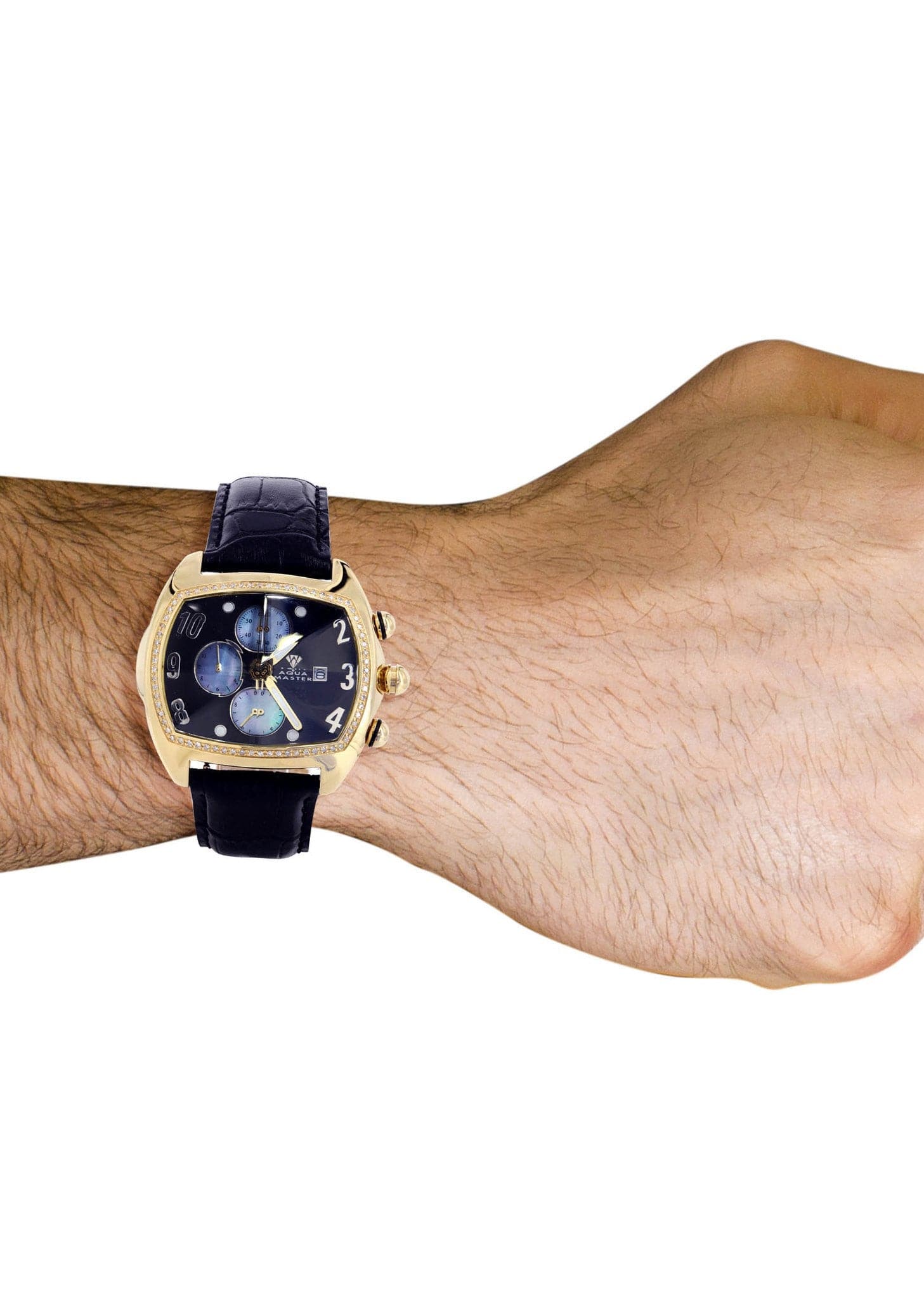 Mens Yellow Gold Tone Diamond Watch | Appx. 1.01 Carats - Image 4