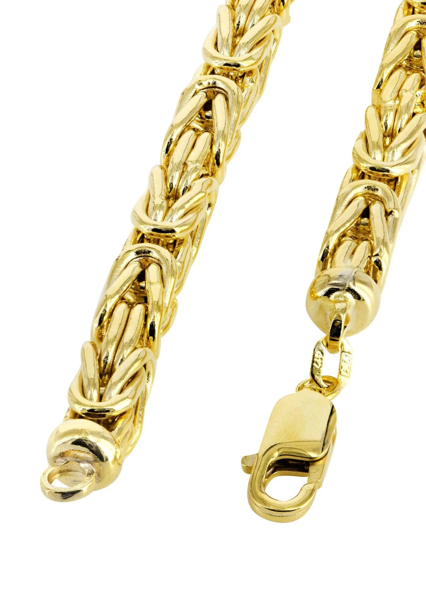 Semi Solid  Byzantine Chain 14K Gold - Image 4